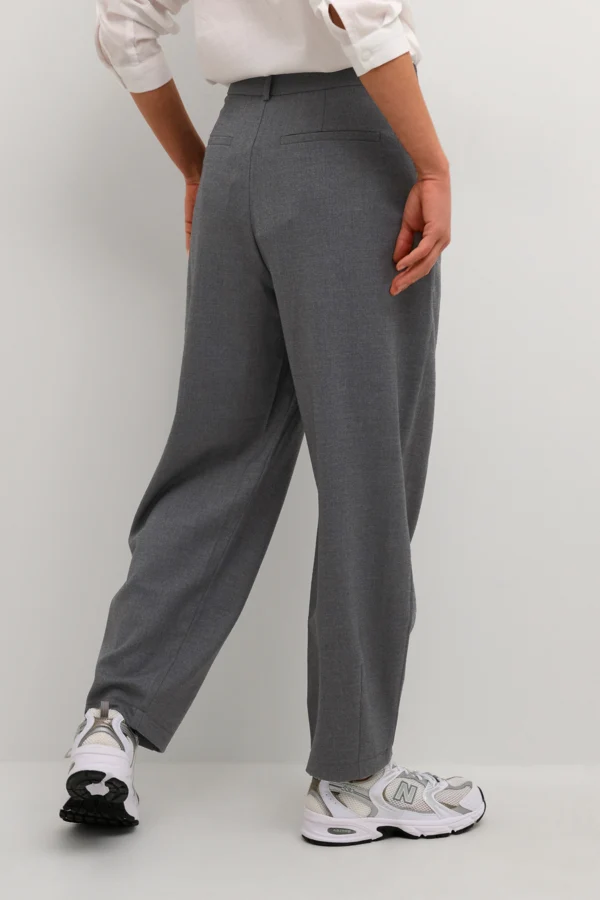 KAmerle 7/8 Pants Suiting - Dark Grey Melange - Image 8