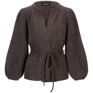 Fredrikke Chunky Cardigan Dark Brown