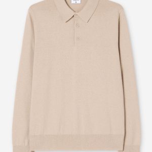 knitted polo shirt  Pearl Beige