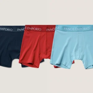 3pk Base Bamboo Boxer  Navy/Lipstick Red/Water