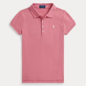 SS POLO SHRT-TOPS-KNIT  Pink