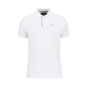 Tartan pique polo shirt  White