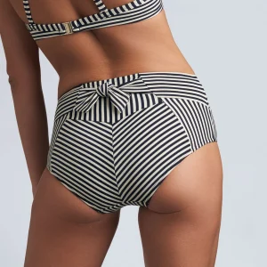 Holi Vintage High Waist Brief - Navy stripe