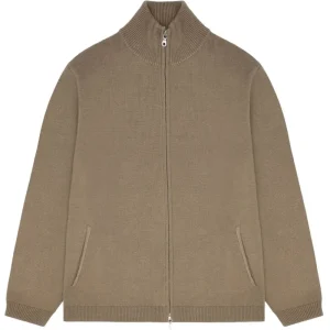 Zipper Knit Cardigan  Moss