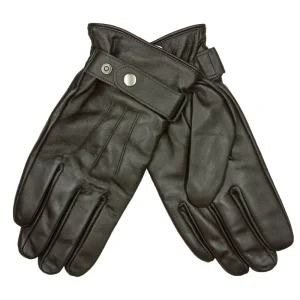 Hanske skinn  m/knapp  Brun