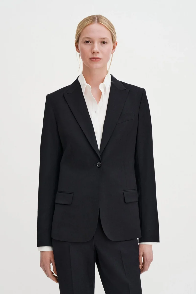 sasha cool wool blazer Black - Image 4