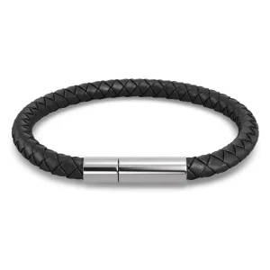 Franky Bracelet Leather Black  Black