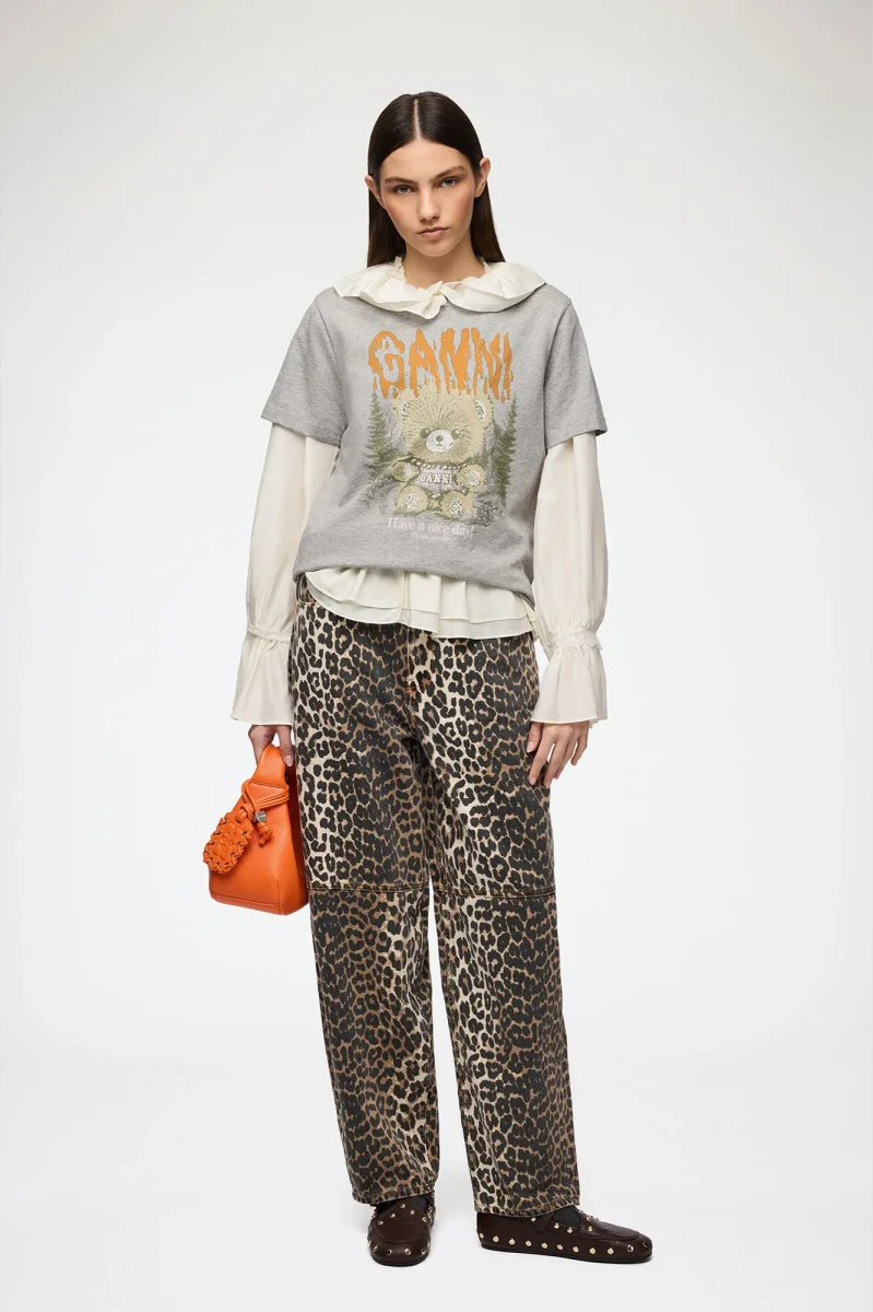 BASIC COTTON RELAXED T-SHIRT TEDDY FOREST Paloma - Image 4