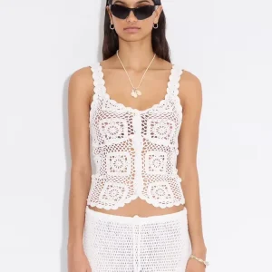 Rosie Crochet Top  White