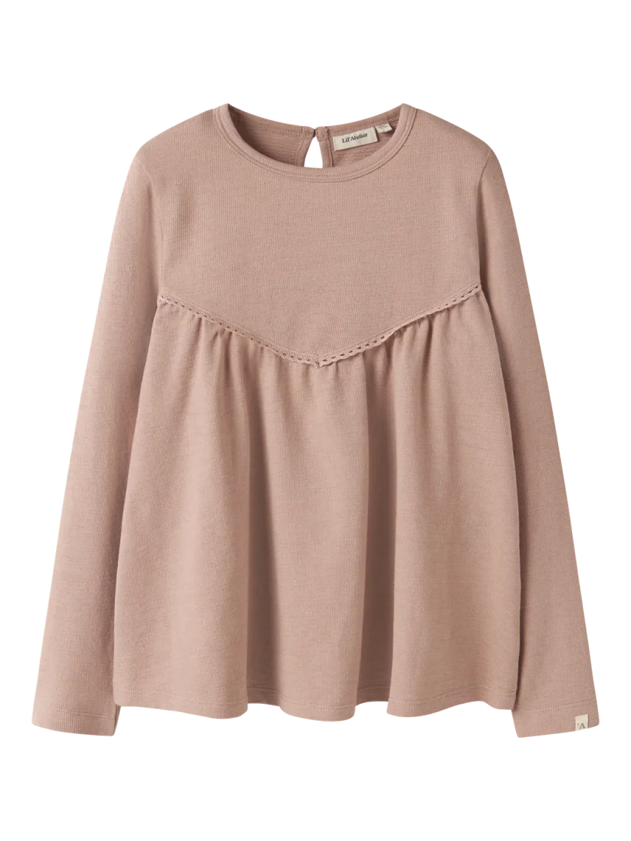 Berry Ls Loose Top Lysebrun - Image 2