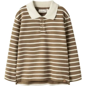 limia Ls Loose Polo Top  Lysebrun