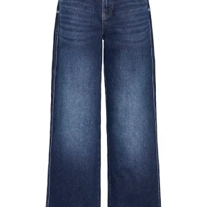 PZATHENA UltraHighWaist JEANS WIDE LEG - Dark blue denim
