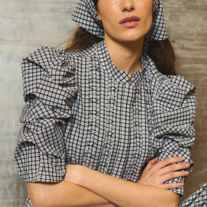 AnnsofiGO Lullu Blouse - Black Check