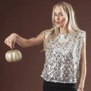 Holly Tee Partytopp - Silver