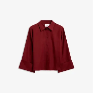 Atari Linen Shirt  Rust Red