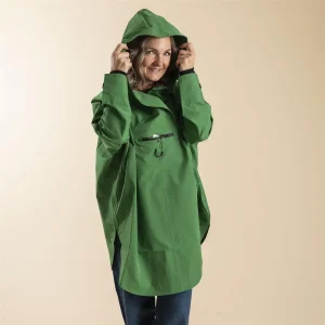 Regn Poncho m/hette - Vivid Green