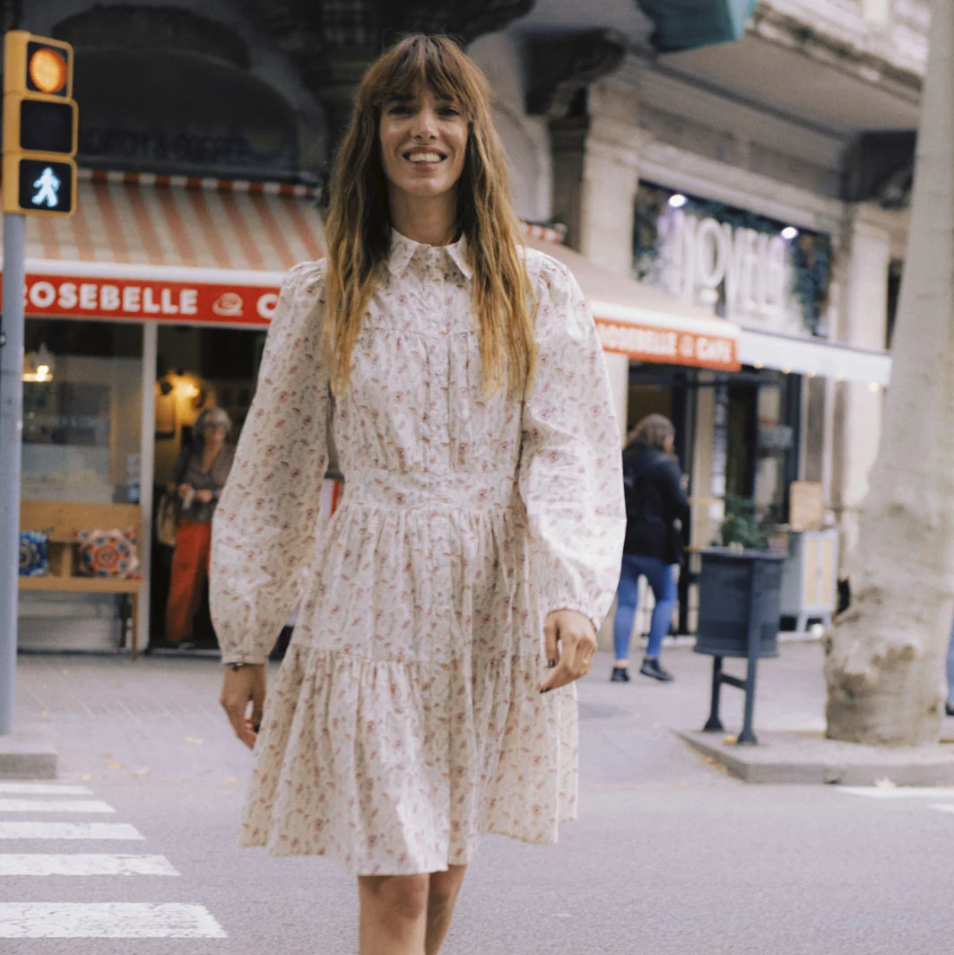 BYIUANIA SHORT DRESS - PINK WILDFLOWERS