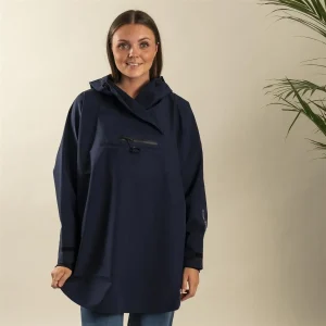 Regn Poncho m/hette - Midnight Navy