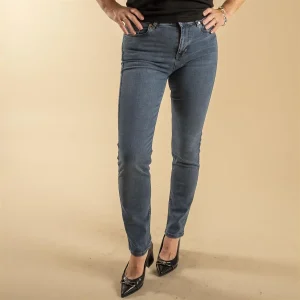 PZEMMA HighWaist Jeans Medium Straight Leg - Bright medium blue denim