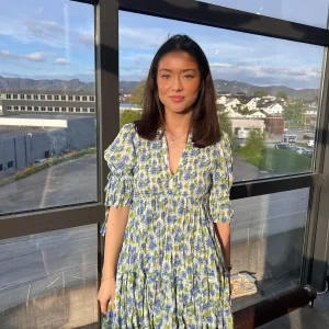 Twisted mini dress  Peonies