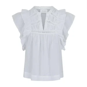 Jayla S Voile Top  White