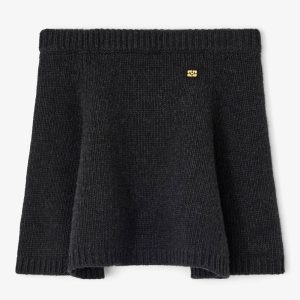 CHUNKY WOOL MIX MINI SKIRT  Phantom