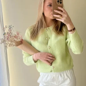 Melina Chunky Cardigan - Lt. Green